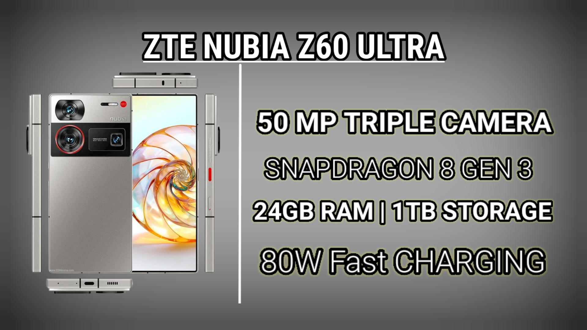 Nubia Z60 Ultra - Specifications & Release Date (29th February 2024)
